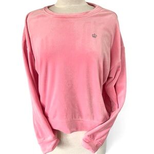 Juicy Couture Pink Velour sweatshirt Xl